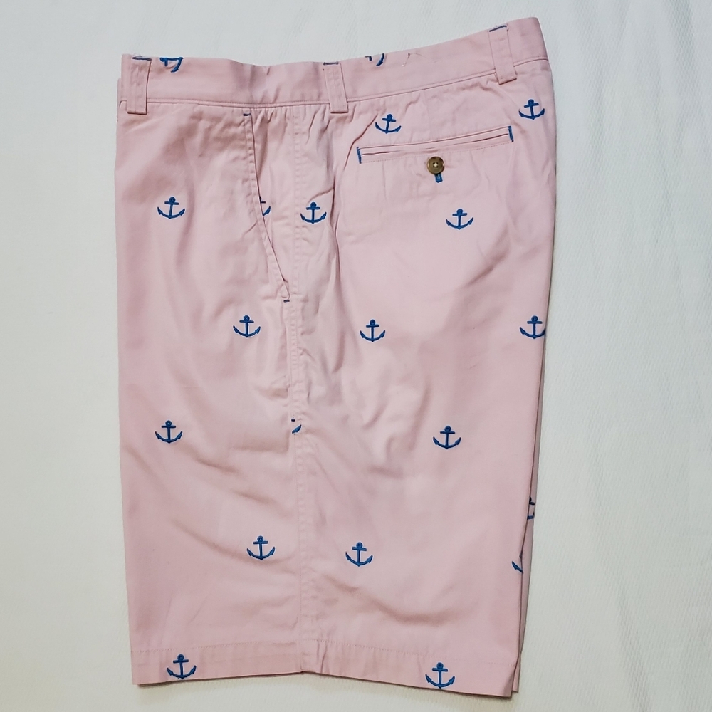 J. McLaughlin Men's Shorts Pink Blue Anchor 38 Waist